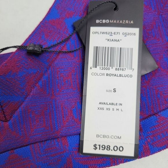 BCBGMAXAZRIA KIANA Geometric Jacquard  Cropped Top Size‎ SMALL - Picture 12 of 12